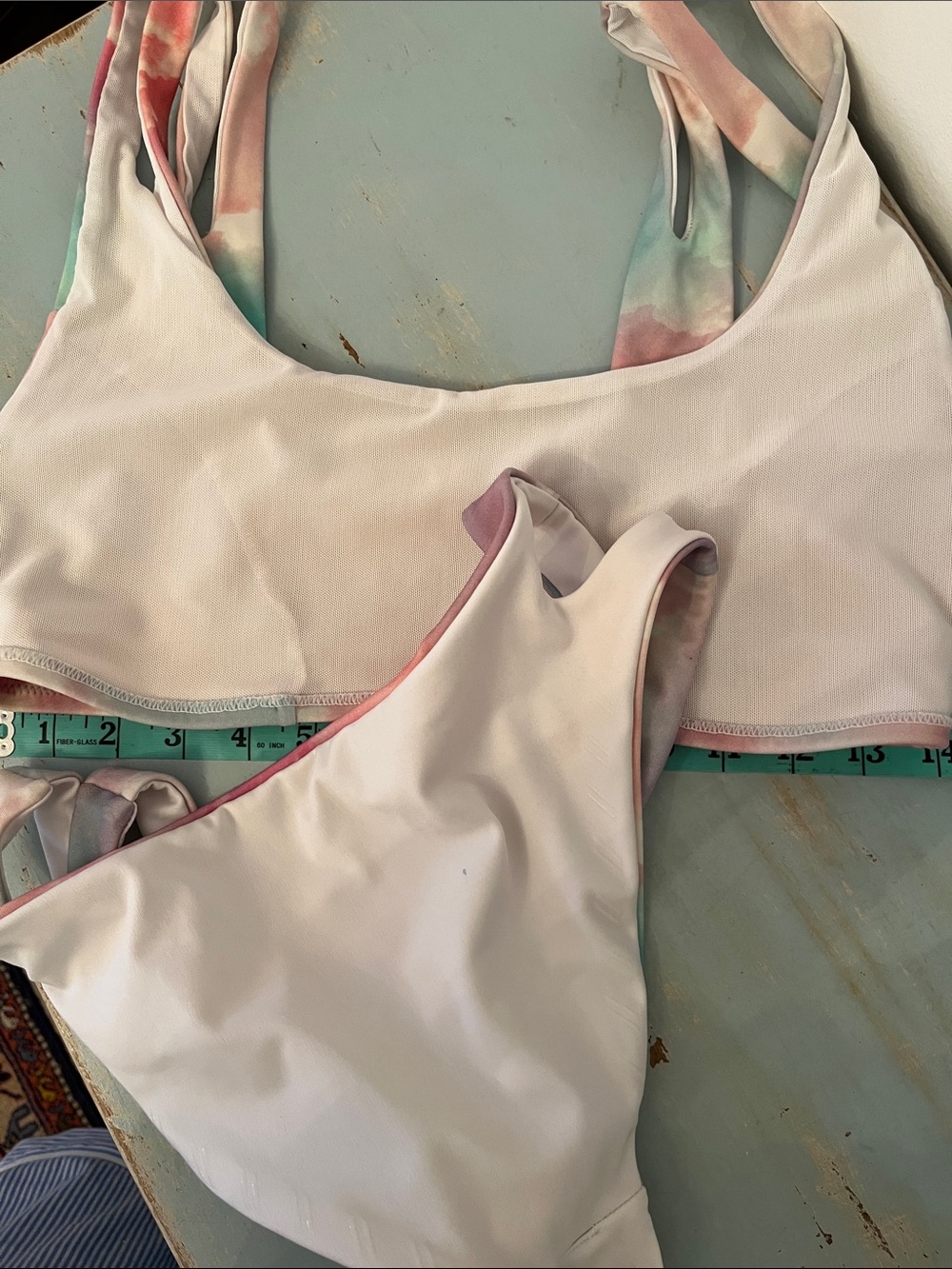 Hurley Medium Watercolour Cloud Wash Pastel Bikini Set - Picture 8 of 15